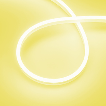 Светодиодная лента герметичная AURORA-PS-A120-12x6mm 24V Yellow (10 W/m, IP65, 2835, 5m) (Arlight, Силикон) : Серия AURORA 24V [mono]